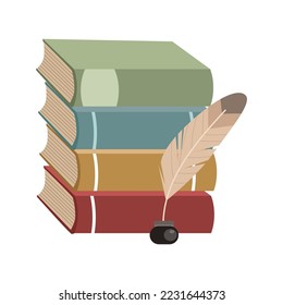 Cartoon Book Vector Illustration. Flat style modern vector illustration isolated on white background