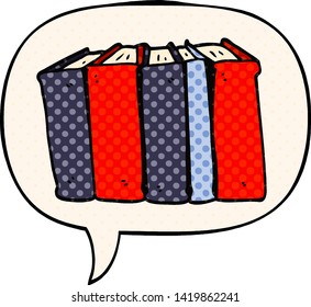 Cartoon-Bücher mit Sprachblase im Comicstil