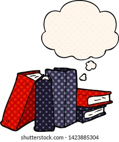cartoon books with thought bubble in comic book style