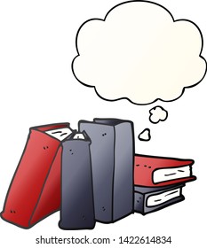 Cartoon-Bücher mit Gedankenblase im Stil eines glatten Farbverlaufs