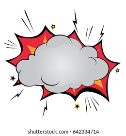 Cartoon boom. Vector illustration EPS 10.