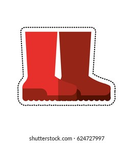 cartoon boots rubber gardening image