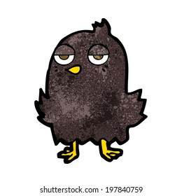 ave aburrida de dibujos animados