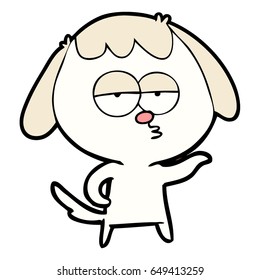 perro aburrido de dibujos animados