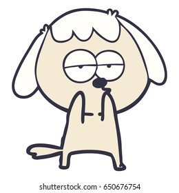 cartoon bored dog