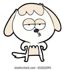 cartoon bored dog