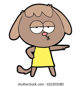 perro aburrido de dibujos animados