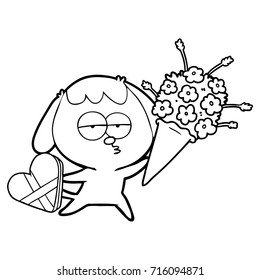perro aburrido de dibujos animados
