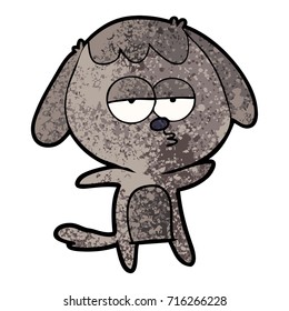 cartoon bored dog