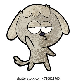 Cartoon gelangweilter Hund