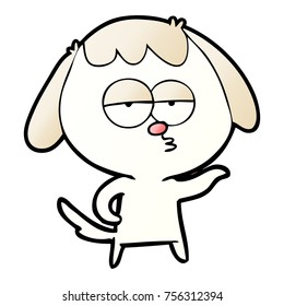 perro aburrido de dibujos animados