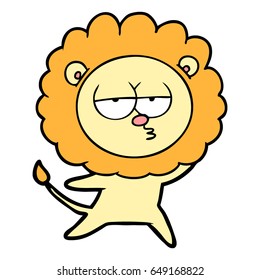 león aburrido