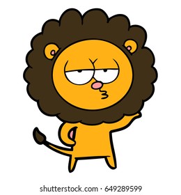 cartoon bored lion