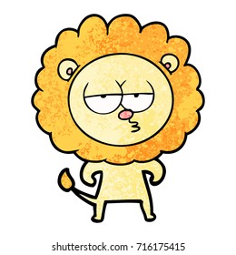 cartoon bored lion