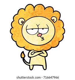cartoon bored lion