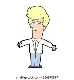 cartoon bored man