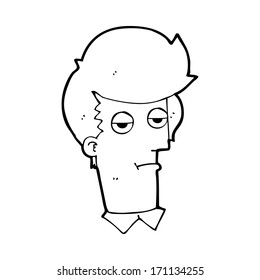 cartoon bored man