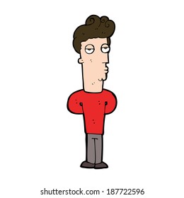 cartoon bored man