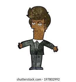 cartoon bored man