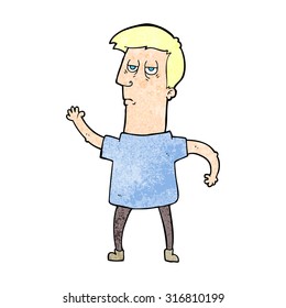 cartoon bored man