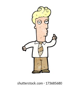 cartoon bored man asking question