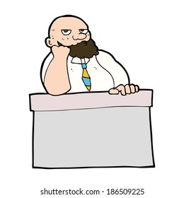 dibujante aburrido en el escritorio
