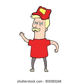 cartoon bored mechanic