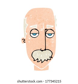 cartoon bored old man