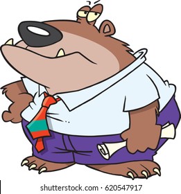 cartoon boss bear
