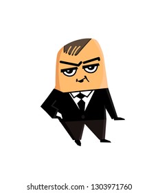 cartoon boss. businessman