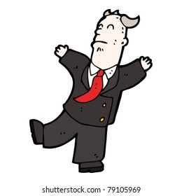 cartoon boss falling over