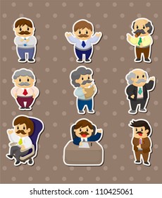 cartoon boss and Manager