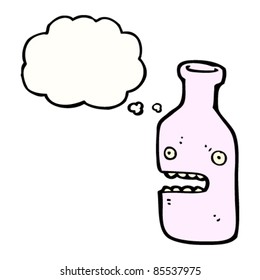 personaje de la botella de dibujos animados