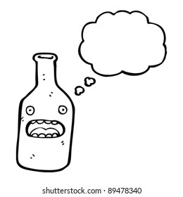 personaje de la botella de dibujos animados