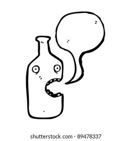 cartoon bottle character talking