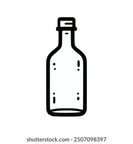 cartoon bottle doodle hand drawn vector illustration template design