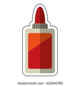 cartoon bottle glue school