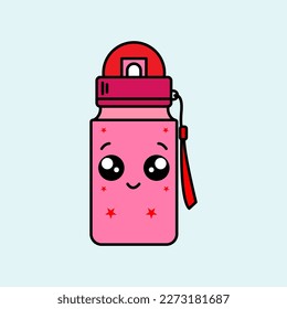 Cartoon Bottle icon illustration template for many purpose	
