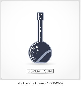 Cartoon bottle isolated on white. vector