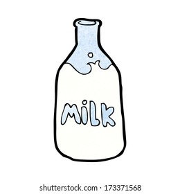 botella de leche de dibujos animados