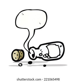 cartoon bottle of pills