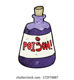 cartoon bottle of poison