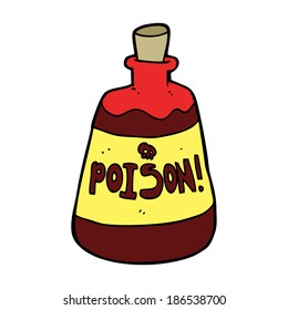 cartoon bottle of poison