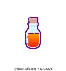 Cartoon bottle with poison