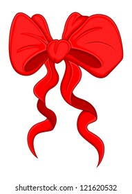 Cartoon Bow - Christmas Vector Illustration