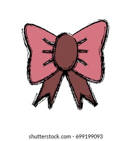 cartoon bow tie accessory of wedding groom