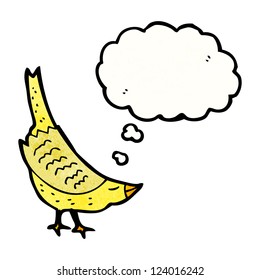 cartoon bowing bird