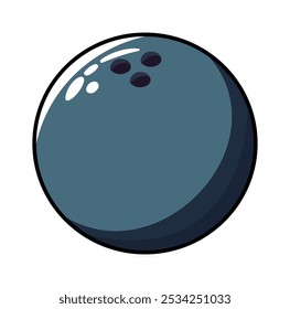 Cartoon Bowling Ball Vector Illustration