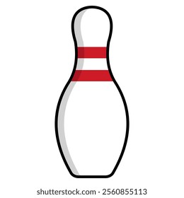 Cartoon bowling pin game recreation fun bowling