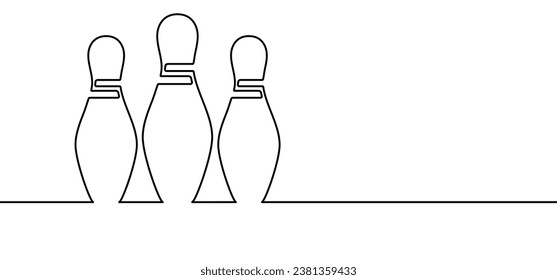 Cartoon Bowlingstift mit Streifen und Bowlingball. Bowling-Streik-Idee. Sport oder Hobby-Spiel. Spielen in einem Team, Wettbewerb oder Turnier. Kriechstifte und Schildkröten. Spielen Sie ein Kegling-Team.